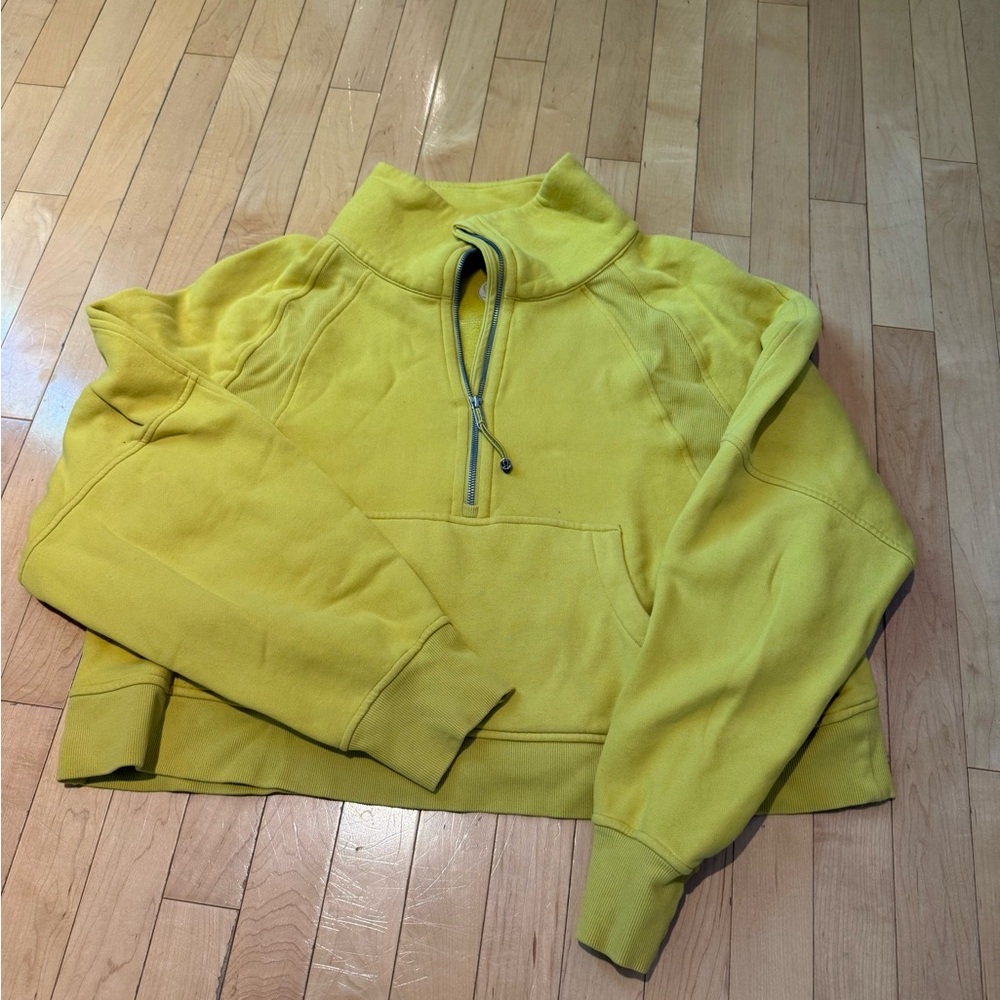 Lululemon Scuba Yellow Half-Zip Sweatshirt